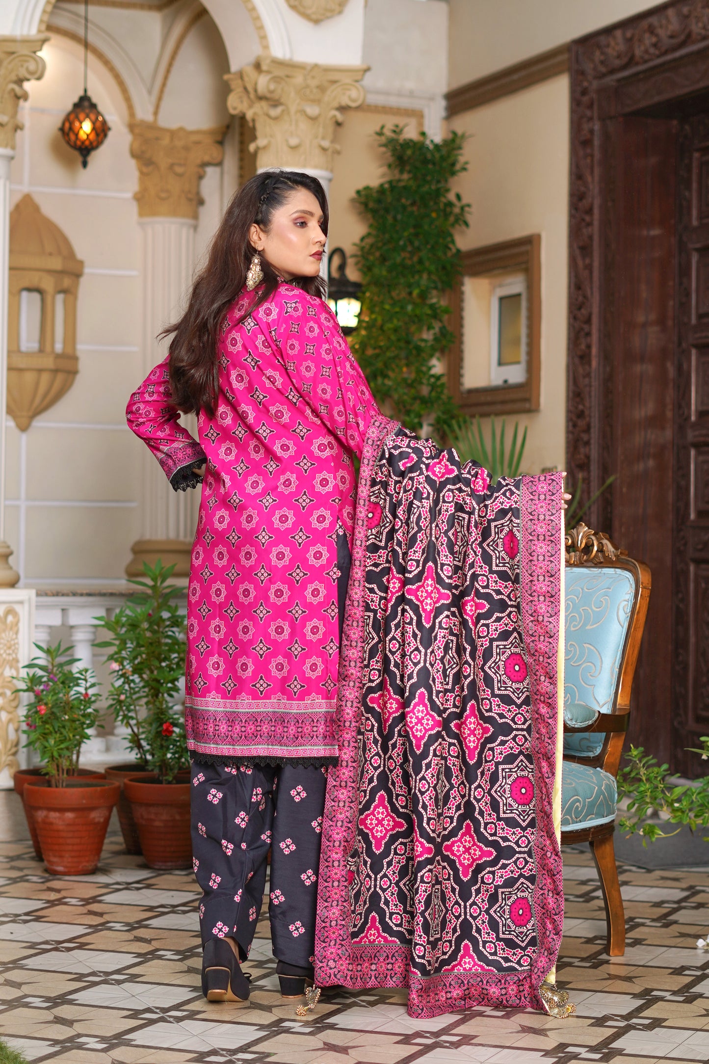CHAAP- 3PC digital printed khaddar designed by Qasim Jamshid