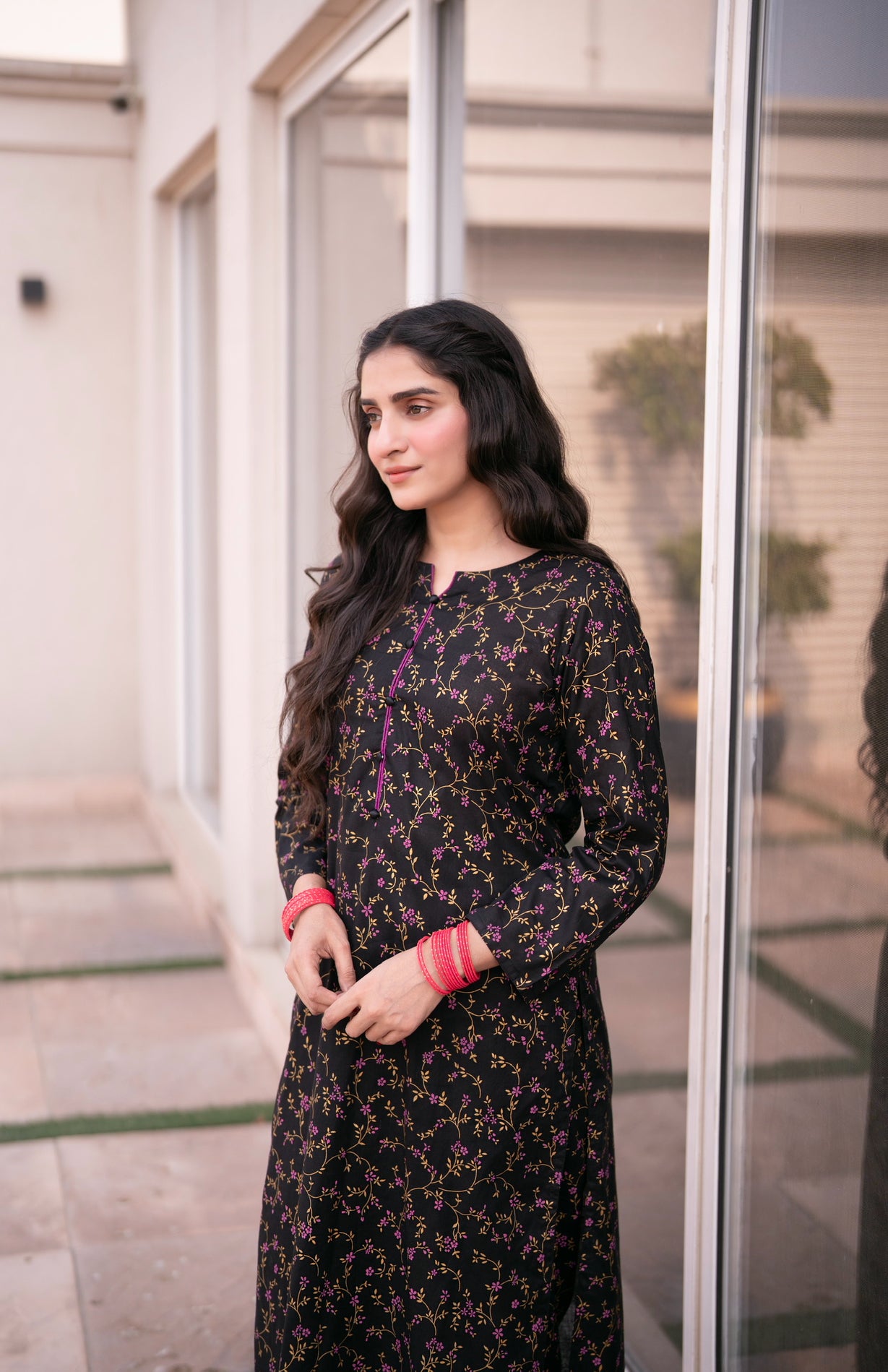 FLORAL EMBER-2pc printed lawn