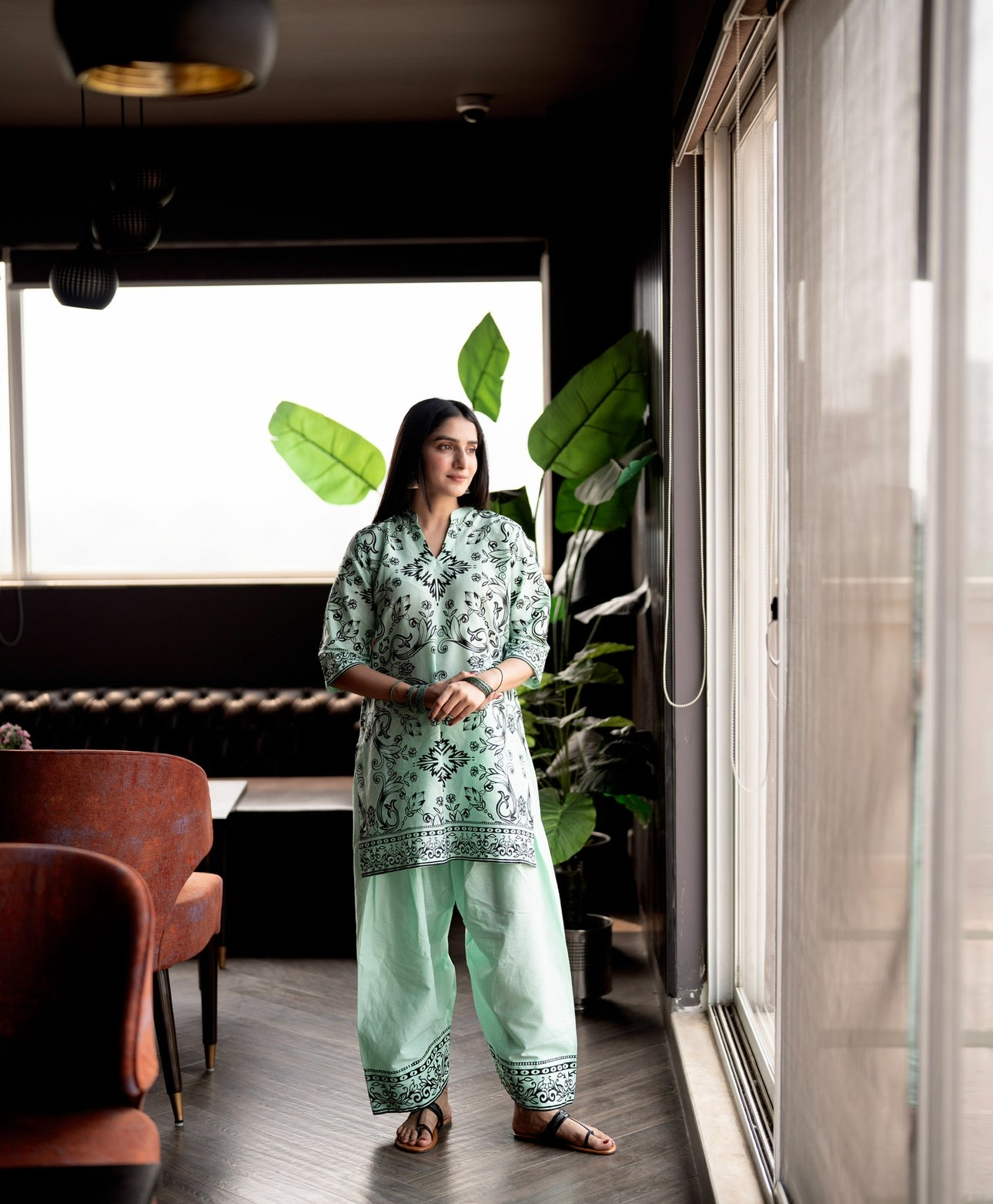 Apple Mist-printed Lawn-2pc