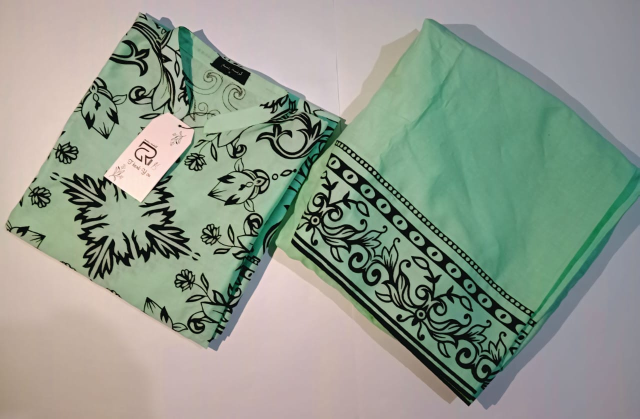 Apple Mist-printed Lawn-2pc